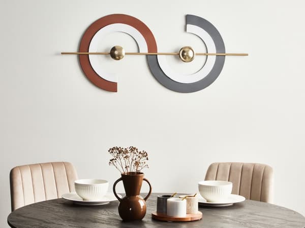 Vægdekoration Flerfarvet jern 42 x 99 cm Metallic Moderne stil Interiør Vægkunst