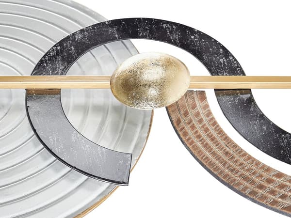 Vægdekoration Gråt jern 50 x 99 cm Metallic Uregelmæssig form Moderne stil Interiør Vægkunst