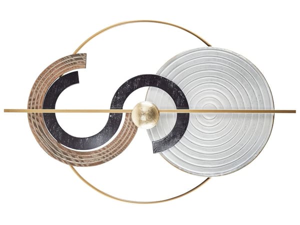 Vægdekoration Gråt jern 50 x 99 cm Metallic Uregelmæssig form Moderne stil Interiør Vægkunst