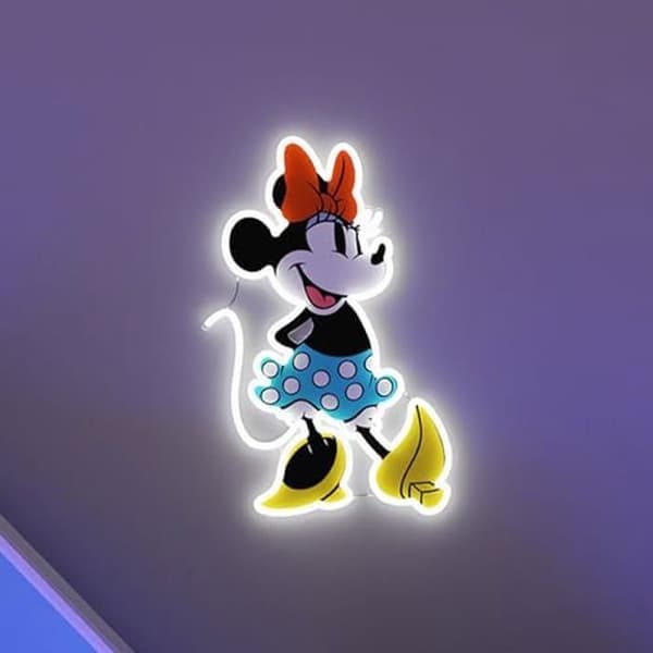Neonskylt - YELLOWPOP - Minnie Mouse - Väggdekoration - Energibesparande LED - 2 m förlängning Multifärg