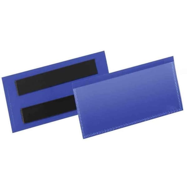 Magnetisk skyltskylt 100 x 38 mm Blå