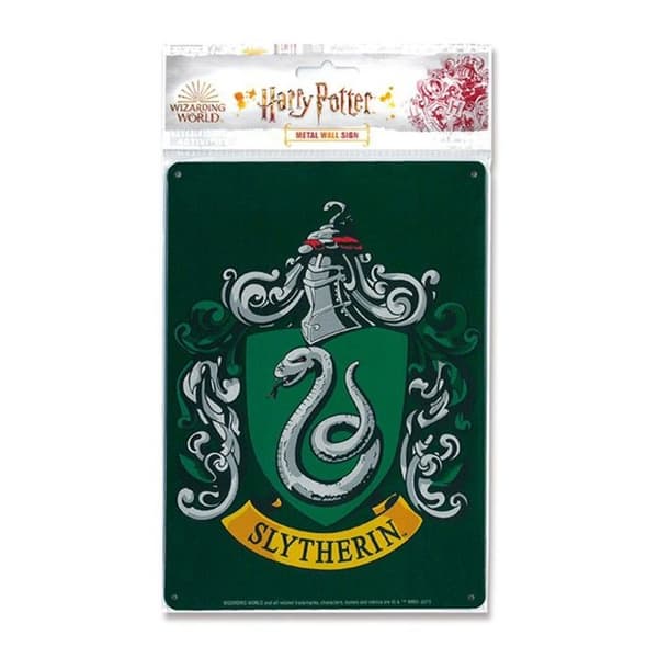 Liten Dekorativ Metallskylten Harry Potter A5 - SLYTHERIN