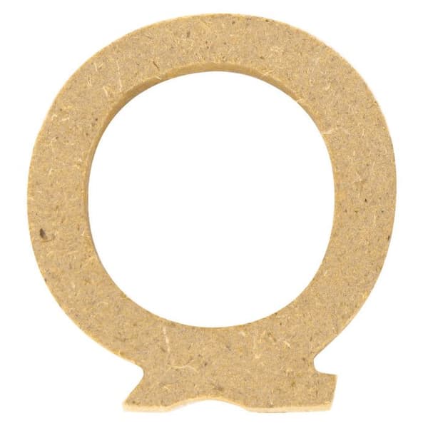 Bokstav i MDF-trä 5 x 1,2 cm Alfabet bokstav Q