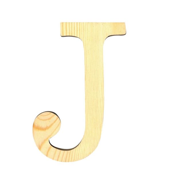 Träbokstav 11,5 cm Bokstav J