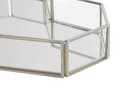 Miniatyrbild 5 av 5: Dekorativ bricka Silver Rostfritt stål och Glas Speglad 28 x 20 cm Accentstycke