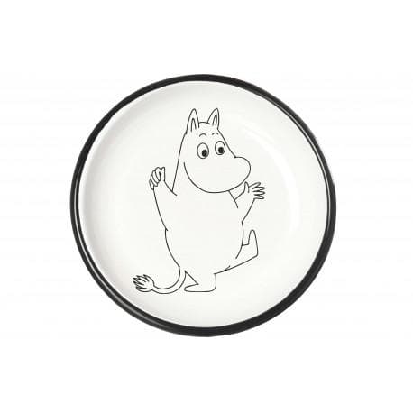 Emaljtallrik Mumintrollet ø 18 cm från Muurla Mumin retro serien