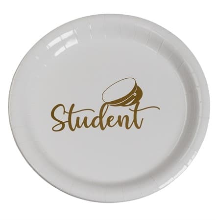 Studenterpaptallerken 8-pak, 23 cm