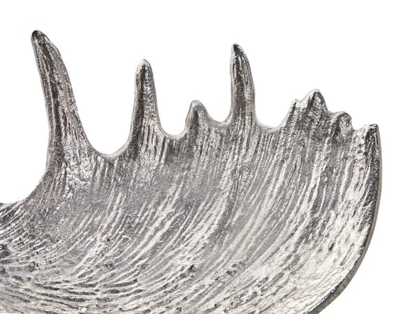 Prydnadsfat Silver Metall Smycken Ring Hållare Bricka Älghorn Motiv Dekoration