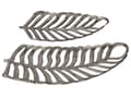Miniatyrbild 4 av 6: Prydnadsfat Set om 2 Silver Metall Smycken Ring Hållare Bricka Monstera Motiv Dekoration