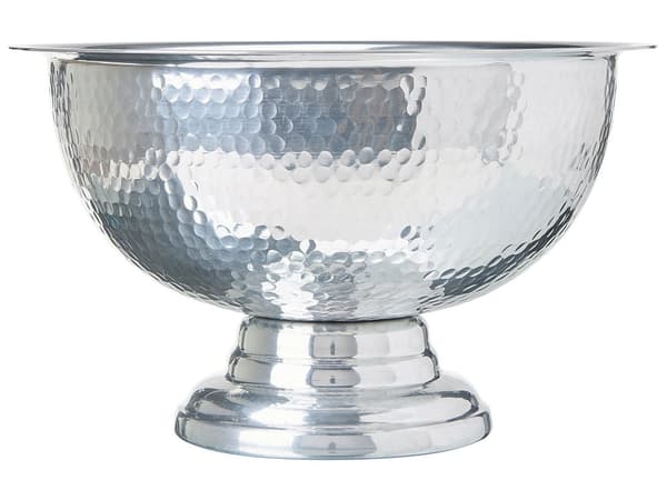 Champagneskål Silver Hamrad Metall Glamour Handgjord För drycker Mat Matsal