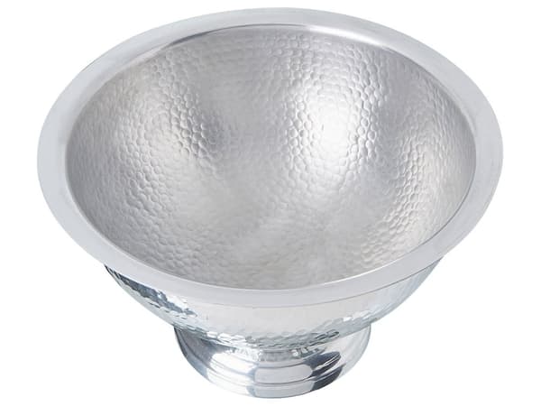 Champagneskål Silver Hamrad Metall Glamour Handgjord För drycker Mat Matsal