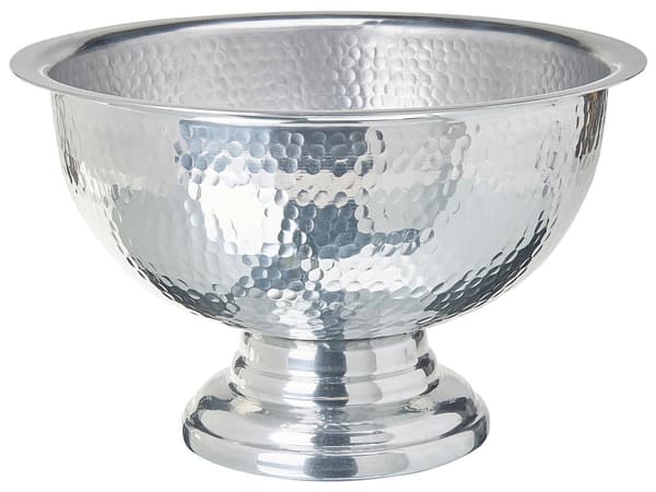 Champagneskål Silver Hamrad Metall Glamour Handgjord För drycker Mat Matsal