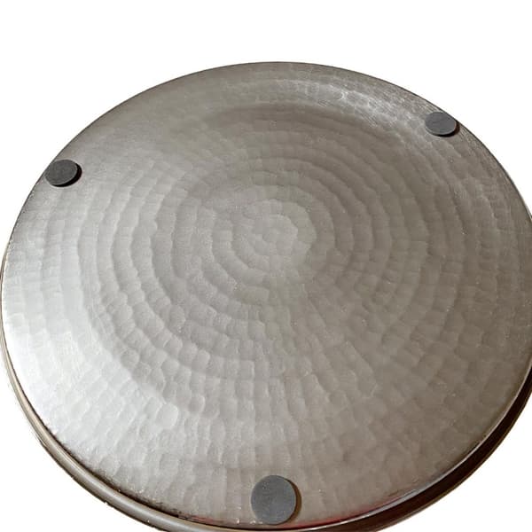 Dekorativ bricka Ø 40 cm runt Silver Candlelight bricka