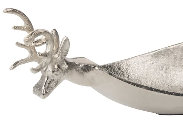 Smykkefad Sølv Metal Ring Holder Bakke Sæsonbestemt Rensdyr Motiv Dekoration
