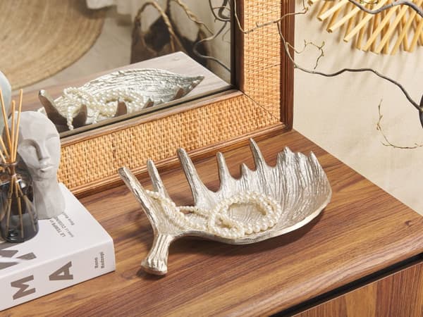 Smykke Fad Sølv Metal Smykker Ring Holder Bakke Elggevir Form Dekoration