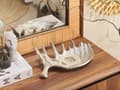 Miniatyrbilde 2 av 6: Smykkefat sølv metall elggevir motiv dekor