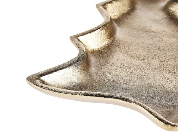 Trinket Fad Sæt Guld Metal 2 Ring Holder Bakke Juletræ Motiv Dekoration