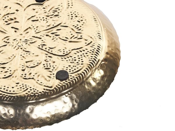 Serveringsfade Guld Metal Aluminium Sæt af 2 ø 40 / 32 cm Runde Dekorative Fade Bordpynt til Spisebord til Spisestue Tilbehør Pyntebakker