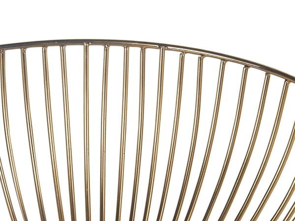 Set med 3 Dekorativa Skålar Guld Metall Rund Accent Skål Öppen Design