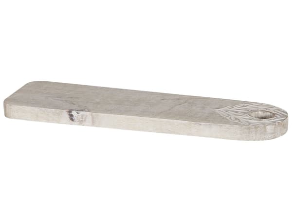 Bricka ljus mangoträ 41 x 12 cm handgjord texturerad rektangulär rustik kök matsal