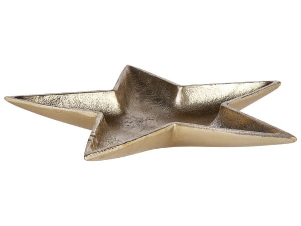 Prydnadsfat Set Guld Metall 2 Smycken Brickor Stjärnmotiv Dekor