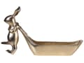 Miniatyrbild 4 av 6: Prydnadsfat Guld Metall Smycken Ring Hållare Bricka Påskhare Motiv Dekoration Vardagsrum Matsal Kök