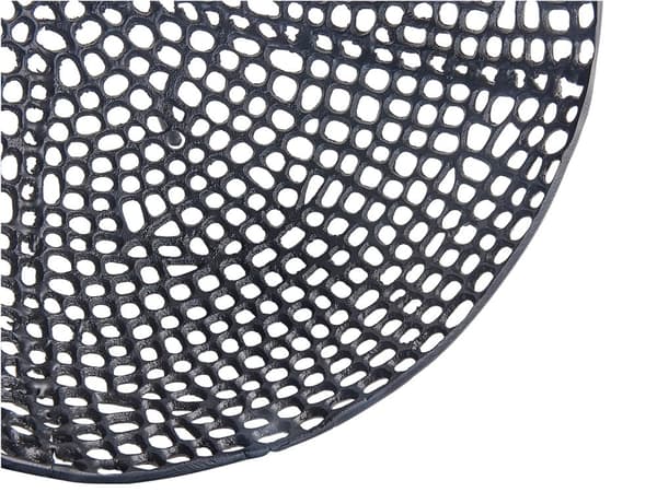 Set med 2 Dekorativa Skålar Svart Metall Rund Accent Skål Öppen Design