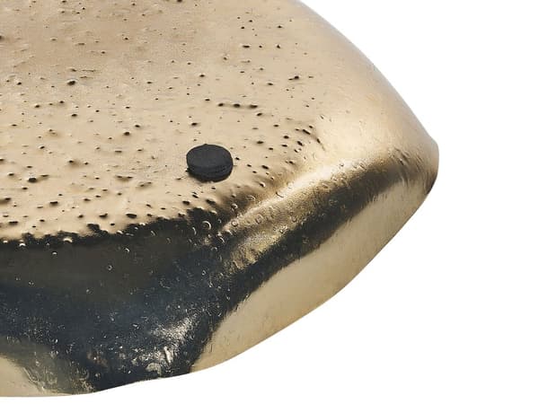 Set med 3 Dekorativa Prydnadsfat Guld Metall Smyckesfat Runda Fat Texturerade Glamour Hemtillbehör