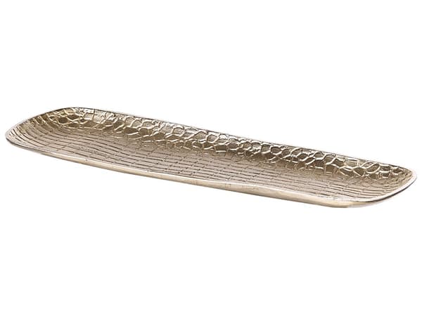 Sett med 2 Dekorative Skuffer Gull Metall Smykke Skål Glamour Hjem Tilbehør