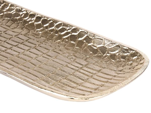 Sett med 2 Dekorative Skuffer Gull Metall Smykke Skål Glamour Hjem Tilbehør