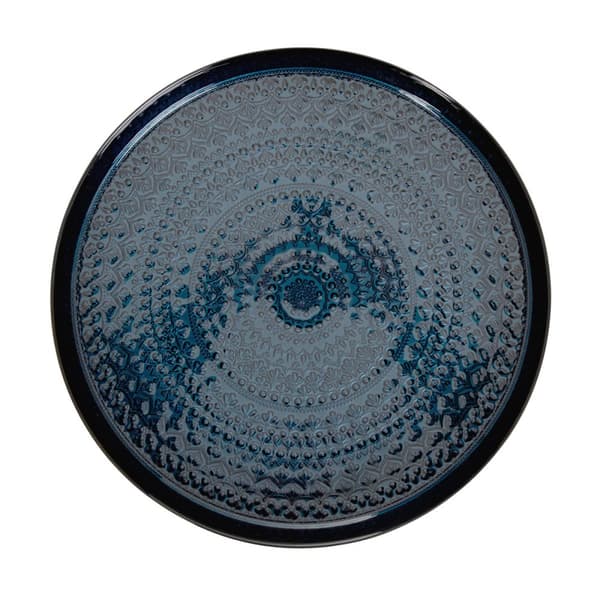Dekorativ bricka | ASALI | glas marinblå | 33x3,3cm | 860572