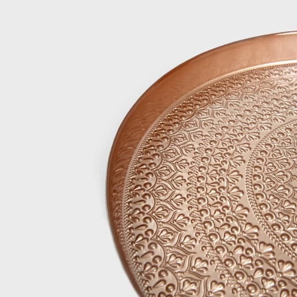 Koristeellinen tarjotin | ASALI | lasi beige | 33x3,3cm | 732119