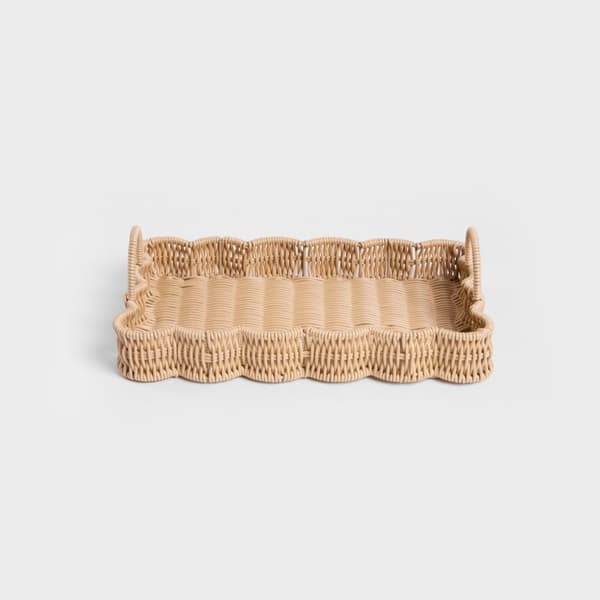 Koristeellinen tarjotin | COBELS | punottu luonnon | 34x23x5cm | 728280