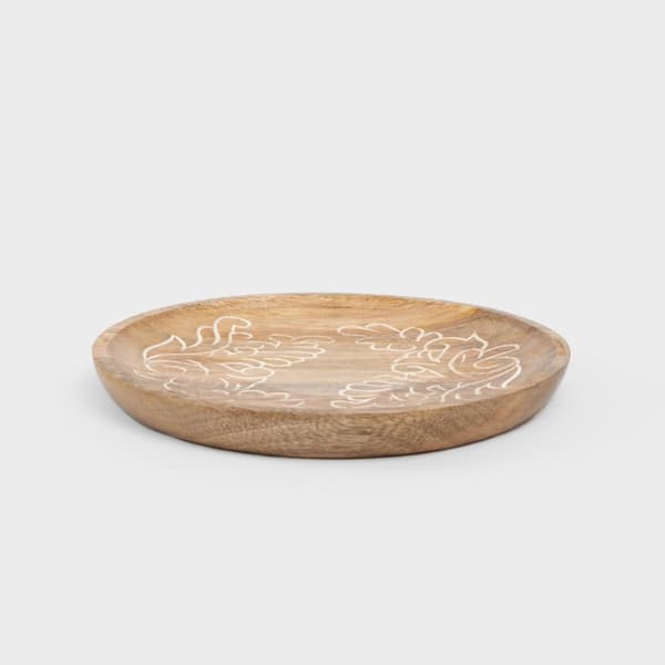 Dekorativ bakke | FLOAR | lavet af mangotræ | 20 cm | 727702