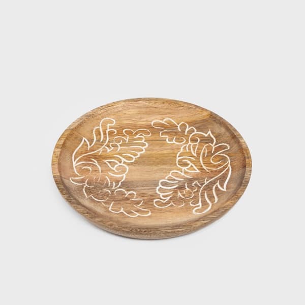 Dekorativ bakke | FLOAR | lavet af mangotræ | 20 cm | 727702