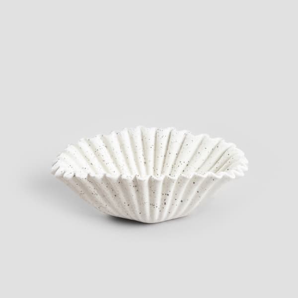 Dekorativ skål | MODERNE HAMPTONS | keramisk hvid | 23x14x8,8cm | 737701