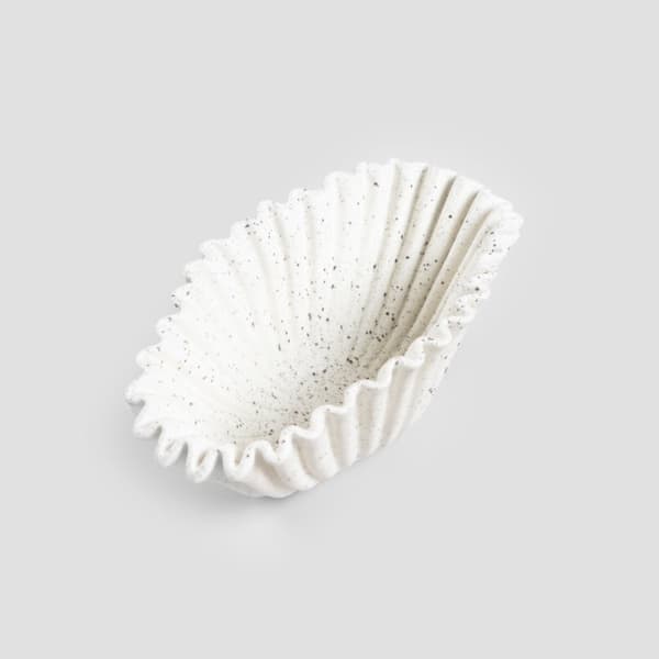 Dekorativ skål | MODERNE HAMPTONS | keramisk hvid | 23x14x8,8cm | 737701