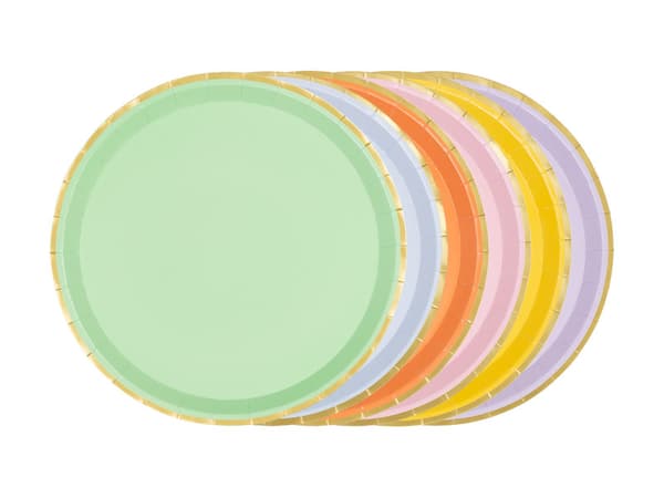 Tallerkener, blandet, 21 cm (1 pakke / 6 stk.)
