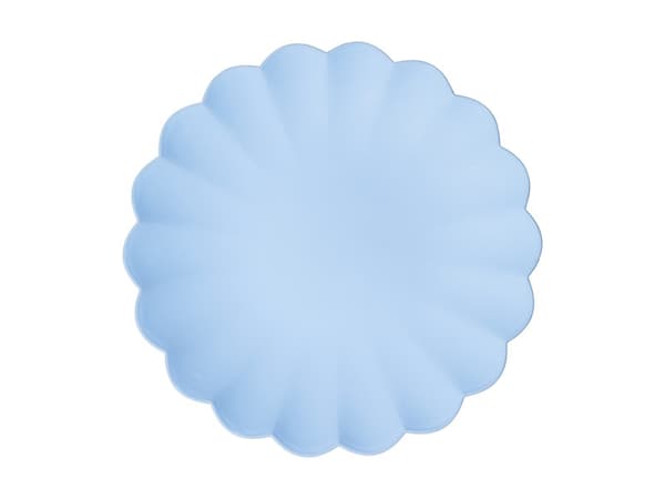 Plasttallrikar Frill, 22 x 22 cm, ljusblå (1 förpackning / 4 st.)