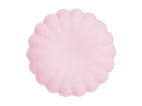 Plastiktallerkener Frill, 22 x 22 cm, lyserøde (1 pakke / 4 stk.)