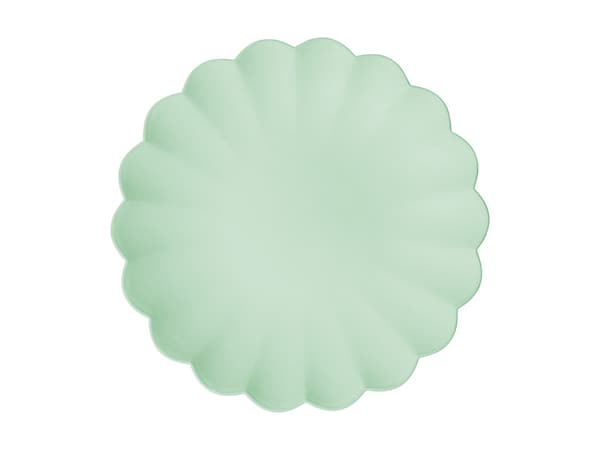 Plasttallrikar Frill, 22 x 22 cm, salvia (1 förpackning / 4 st.)