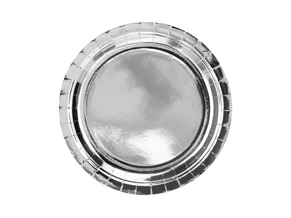 Runda tallrikar, silver, 23 cm (1 förpackning / 6 st.)
