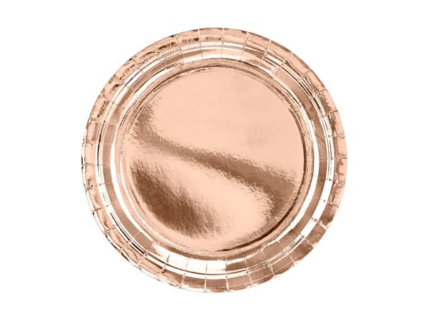 Runda tallrikar, roséguld, 23 cm (1 förpackning / 6 st.)