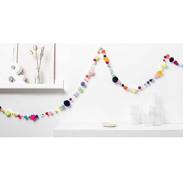 100 Pompoms - Röda