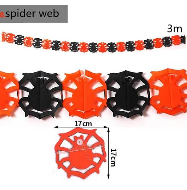 Halloween - Dekorasjoner - Garland - Gresskar, spøkelser - 3m