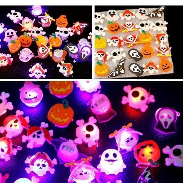 Halloween - lysende sølje - lysende sølje - 3-pakning - Cosplay 10-pack