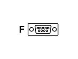 Cable, RS-232 PWR, 9P, Female, Coiled, 3.6 m, CAB-459