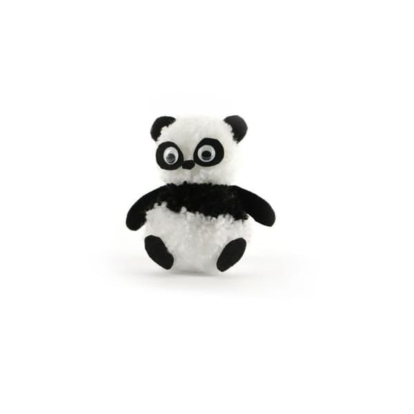 Kit Pompons - Panda - 16 st - Vits - Nyckelpiga - Lätt att använda - Material ingår