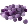 Miniatyrbild 1 av 2: 15 mm lila lutning pompoms x 45