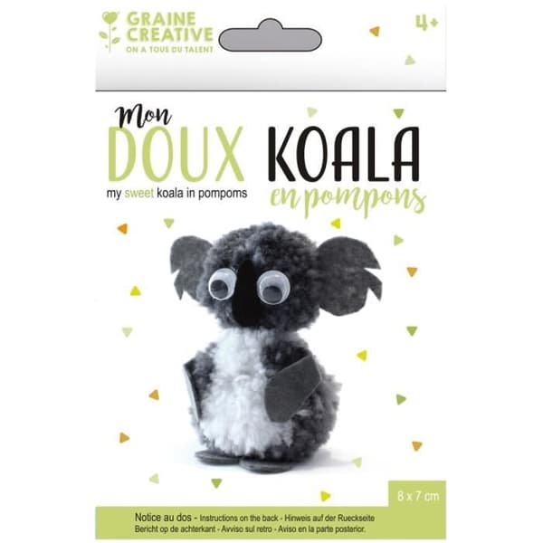 Pompom Kit - Koala - 8 x 7 cm